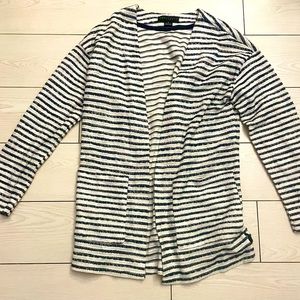 sanctuary blue and white stripe long sleeve cover up‎ shirt. Size small.